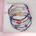Colorful Beaded Cord Evil Eye Adjustable Bracelets in Twelve Designs view 5