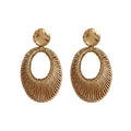 Woven Open Oval Statement Earrings In Two Tones Jewelry Design view 5