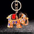 Crystal Gem Elephant Keychains in Three Colors plus Assorted Options view 2