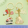 Rose, Sunflower and Flower Charm Keychains Featuring Red Heart Across 50 Variations view 2