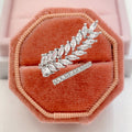 Wheat Ear Marquise CZ Open Adjustable Ring Three Tones view 4