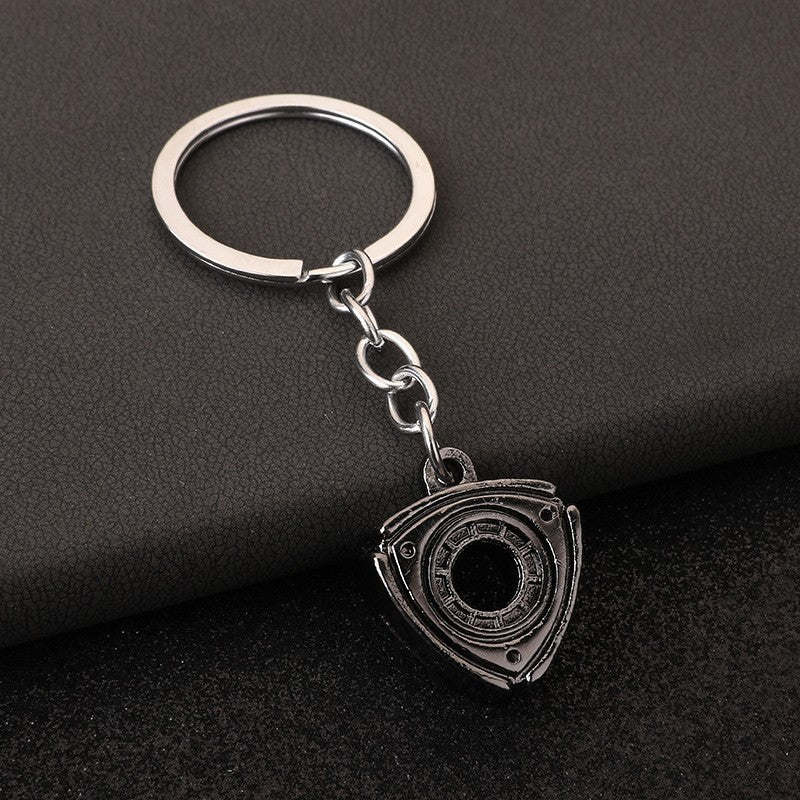 Mini Rotor Metal Keychain Car Parts Charm for Men and Auto Gifts