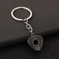 Triangular Rotary Engine Design Alloy Keychain in Four Finishes view 4