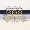 Gold Twisted Rope Hoop Earrings Seven Styles Metal Alloy view 4