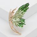 Crystal Wing Brooch A Sweeping Feather-Like Crystal Wing In A Curved Metal Setting view 8