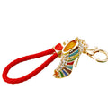 Jeweled Striped High Heel Keychains in Four Pictured Colors view 5