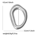 Open Oval Brooch In Smooth Silver And Gold Tone Finishes view 6