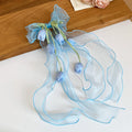 Organza Flower Bow Duckbill Hair Clips Pearl Streams view 9