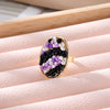 White Purple Beads