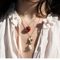 Hinged Fruit Egg Pendant Necklace In Three Designs view 2