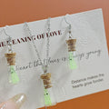 Mini Ghost Bottle Necklaces Earrings Sets Cork Vials 21 Options view 4