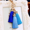 Blue-Gradient Triple-Tassels