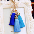 Triple Silk Tassel Keychains in Seven Gradient Color Combinations view 10