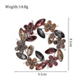 Red Flower Crystal Metal Brooch Pin for Jackets and Lapels view 2