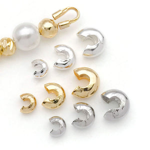 C Shaped Metal Crimp Covers in Three Sizes and Three Finishes