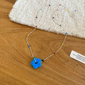 Colorful Crystal Flower Pendant Necklaces in Six Colors view 8