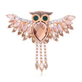 Blue Owl Crystal Two Designs Metal Brooch Pin for Jackets and Lapels view 6