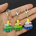Resin Christmas Tree Keychains Candy Cane Three Colors view 4