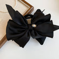 Large Satin Bow Rhinestone Hair Claw Clips 2 Colors view 6