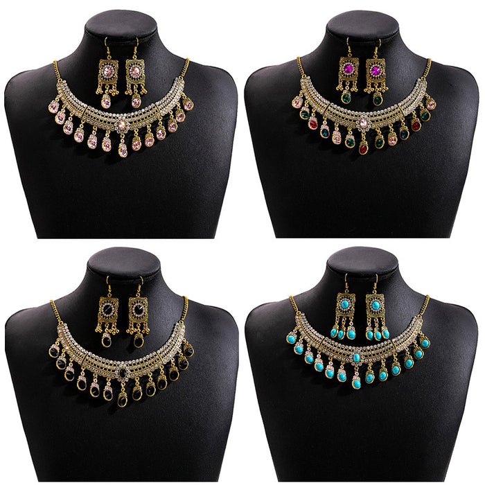 Nine Necklace and Earring Statement Jewelry Sets in Mixed Colors