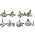 Irregular Pearl Like Fish Pendant Necklaces In Gold And Silver view 5