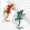 Lizard Crystal Enamel Two Designs Metal Brooch Pin view 5