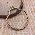 Mixed Finish Metal Scallop Shell Open Frame Pendant For Jewelry Making view 4
