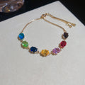 Multicolor Geometric Crystal Chain Bracelets Twelve Styles view 11