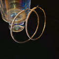 Silver Tone Crystal Hoop Earrings in Four Size Options view 9