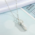 Silver Tone Hexagonal Bullet Crystal Pendant Necklaces in Nine Patterns view 6
