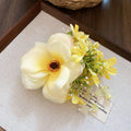 Fabric Flower Side Hair Clips Cosmos And Peony Six Styles view 8