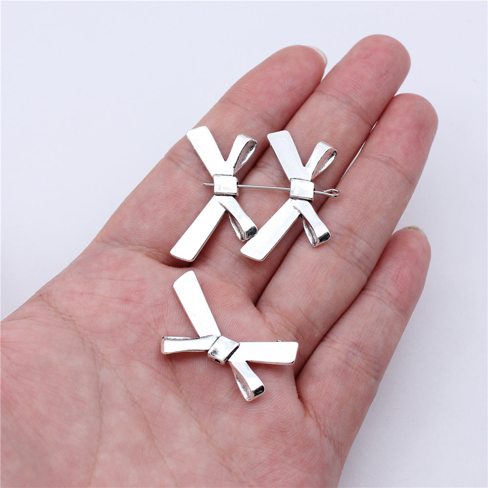 20x32mm 2.3g Zinc Alloy Large Bow Loose Metal Butterfly Beads for DIY Bracelet Necklace Jewelry Making