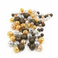 Filigree Round Metal Beads in Six Finishes and Four Sizes view 1