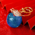 Glitter Jelly Apple Keychains in Five Colors with Braided Loop Options view 9
