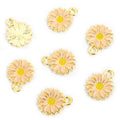 Colorful Daisy Flower Charms in Seven Glossy Enamel Colors view 12