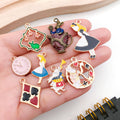 Enamel Colorful Playing Card Theme Metal Charms for Jewelry and Craft Projects view 3