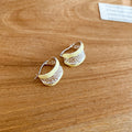Pastel Enamel Sculpted U Hoop Earrings in Four Colors view 7