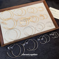 Gold and Silver Tone Large Hoop Earrings Statement Fashion Jewelry view 1