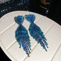 Crystal Bow Tassel Stud Earrings in Five Colors Decorative Jewelry Accessory view 10
