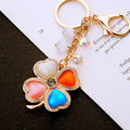 Moonstone Clover Keychains with Fortune Cords and Loose Heart Loops view 7