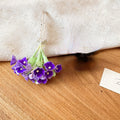 Floral Cluster U-Pin Hair Pins Six Colors Green Stems view 7