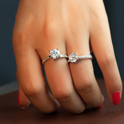 Split Band ring in front product view