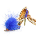 Jeweled Feather Pom High Heel Keychain in Four Pictured Colors view 5