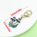 Rose, Sunflower and Flower Charm Keychains in 27 Pictured Variations for Bags and Keys view 11