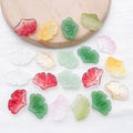 Ginkgo Leaf Glass Charms in Eight Individual Color Finishes view 3