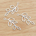 Open Branch and Leaf Charms in Two Antique Metal Finishes view 3