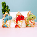 Crystal Dolphin Heart Keychains in Three Colors plus Assorted Option view 6