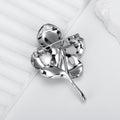 Flower Crystal Two Designs Metal Brooch Pin 4.5 x 6.4 cm view 3