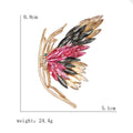 Crystal Wing Brooch A Sweeping Feather-Like Crystal Wing In A Curved Metal Setting view 5