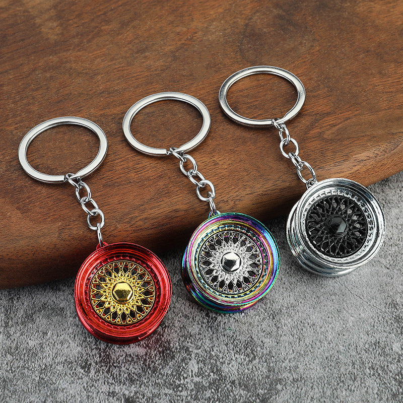 BBS Wheel Style Zinc Alloy Car Keychain Pendant Accessory
